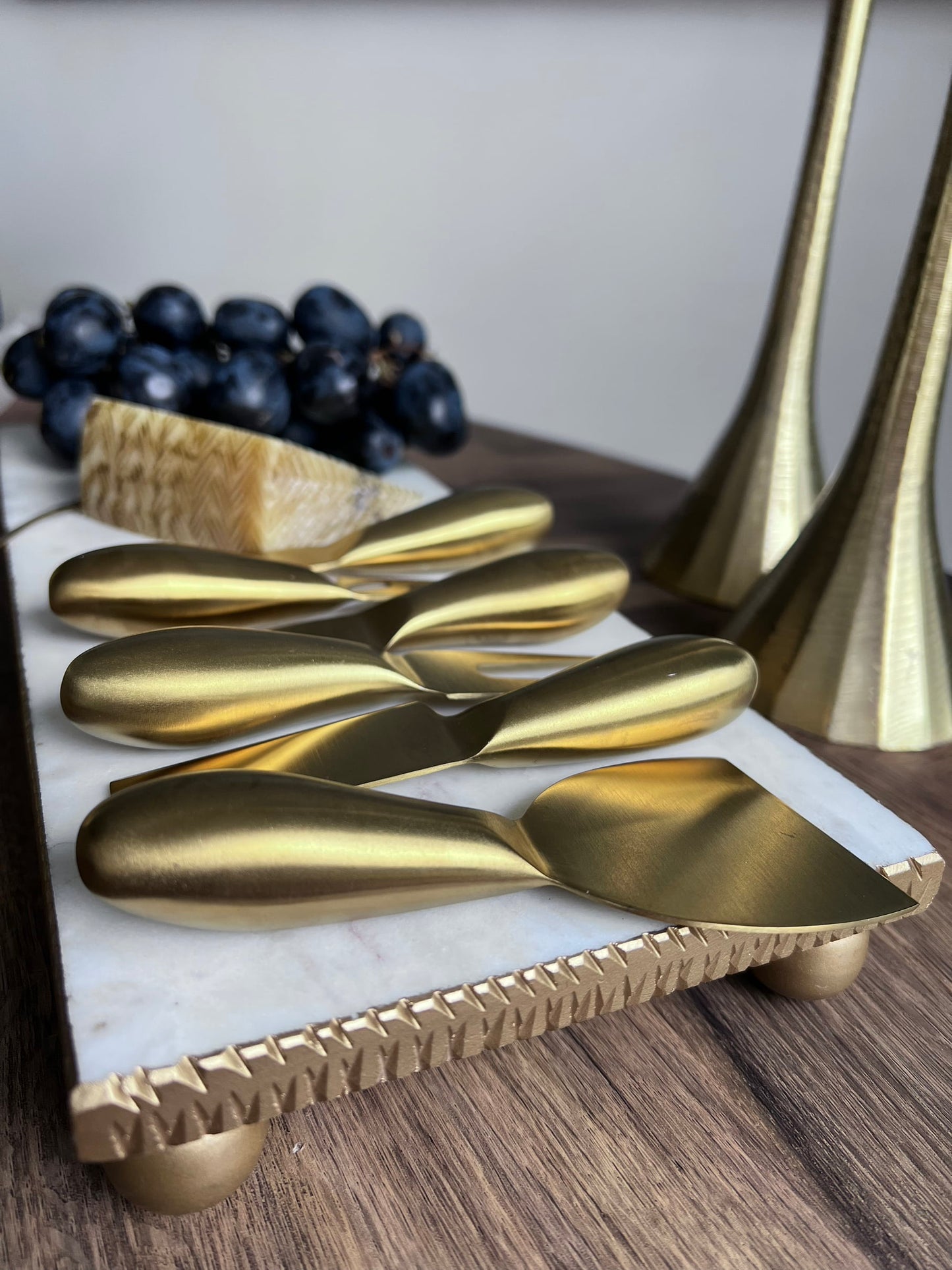 6pcs Gold Cheese Knife Set