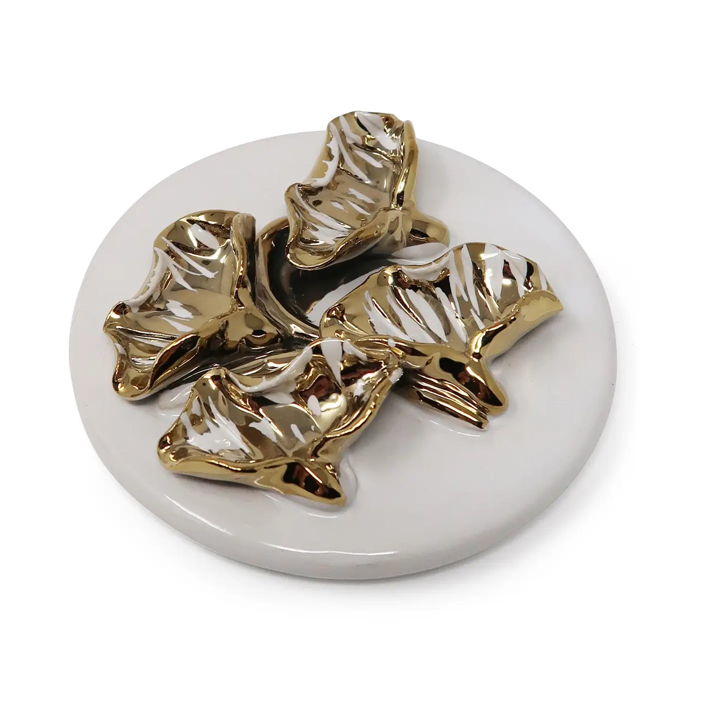 Gold Jar Candle with Flower Design Lid