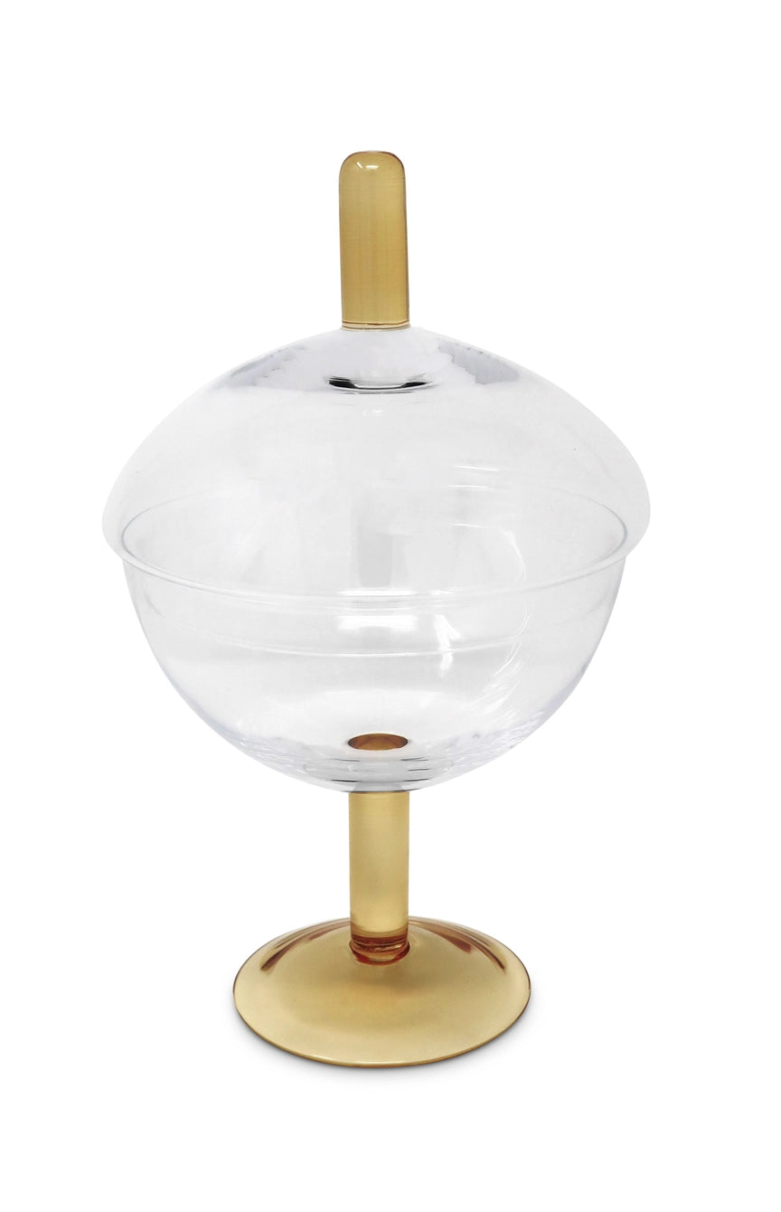 Sweets Glass Jar with Gold Stem and Knob