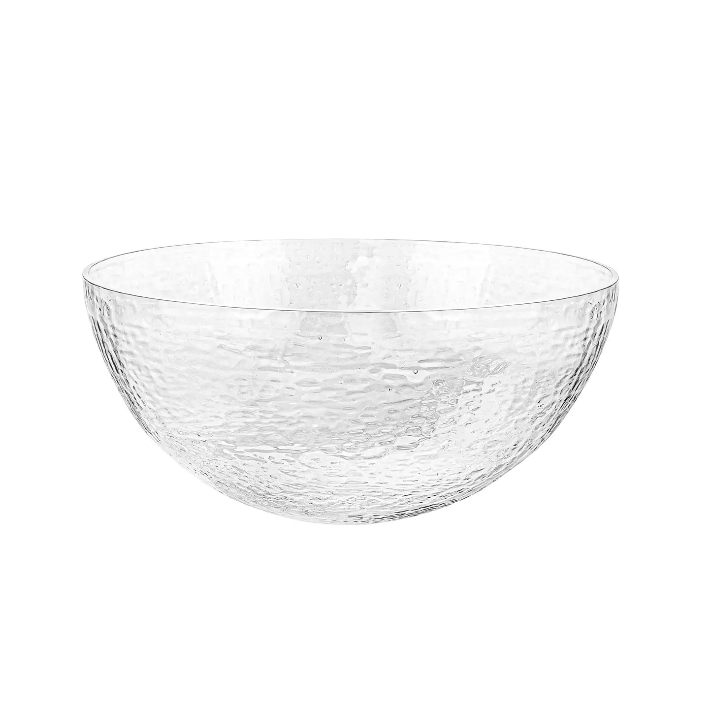 Salad Bowl with Glass Insert Gold and Clear Ball Legs - 11"D