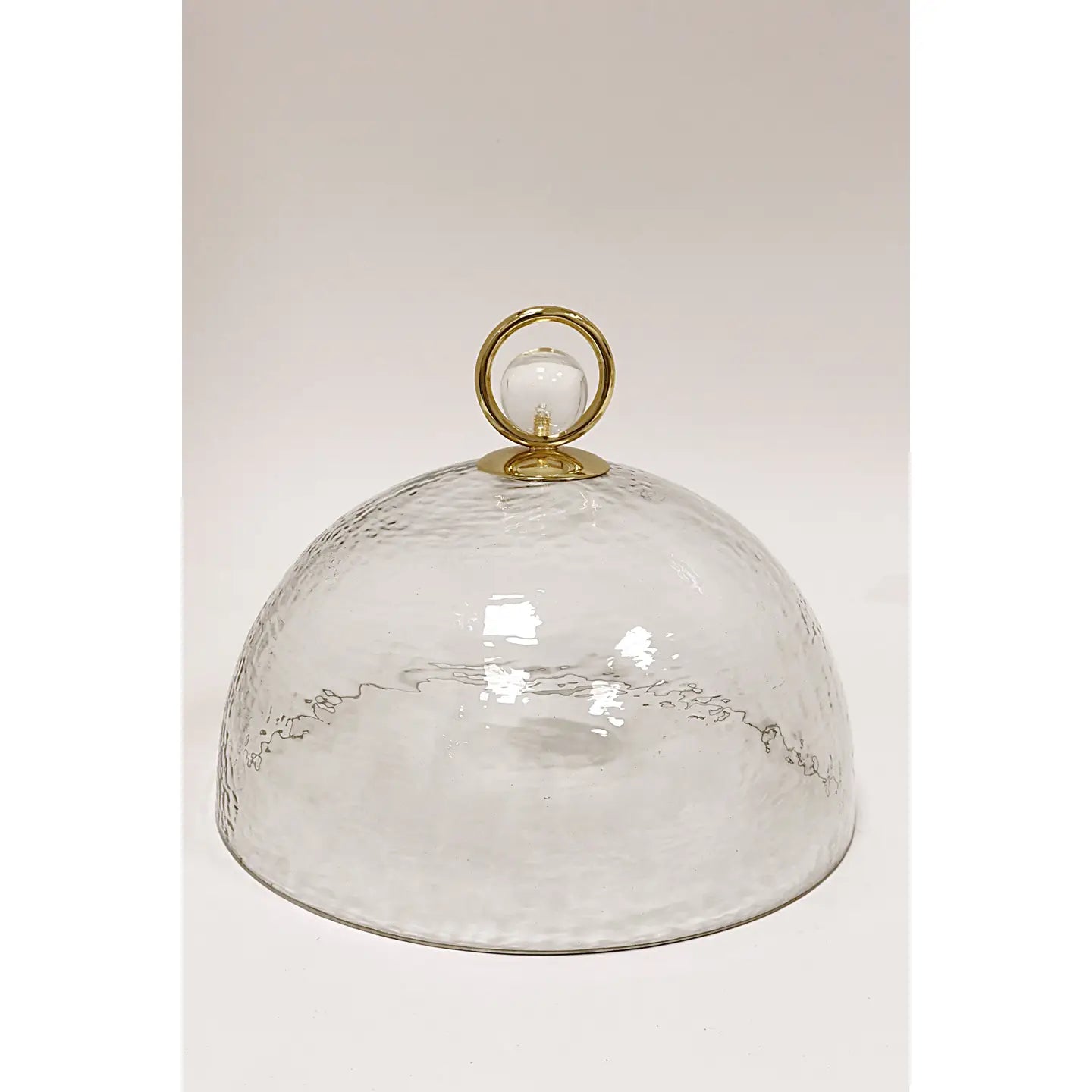 Cake Dome Gold with Clear Ball Knob - 11"-High Class Touch