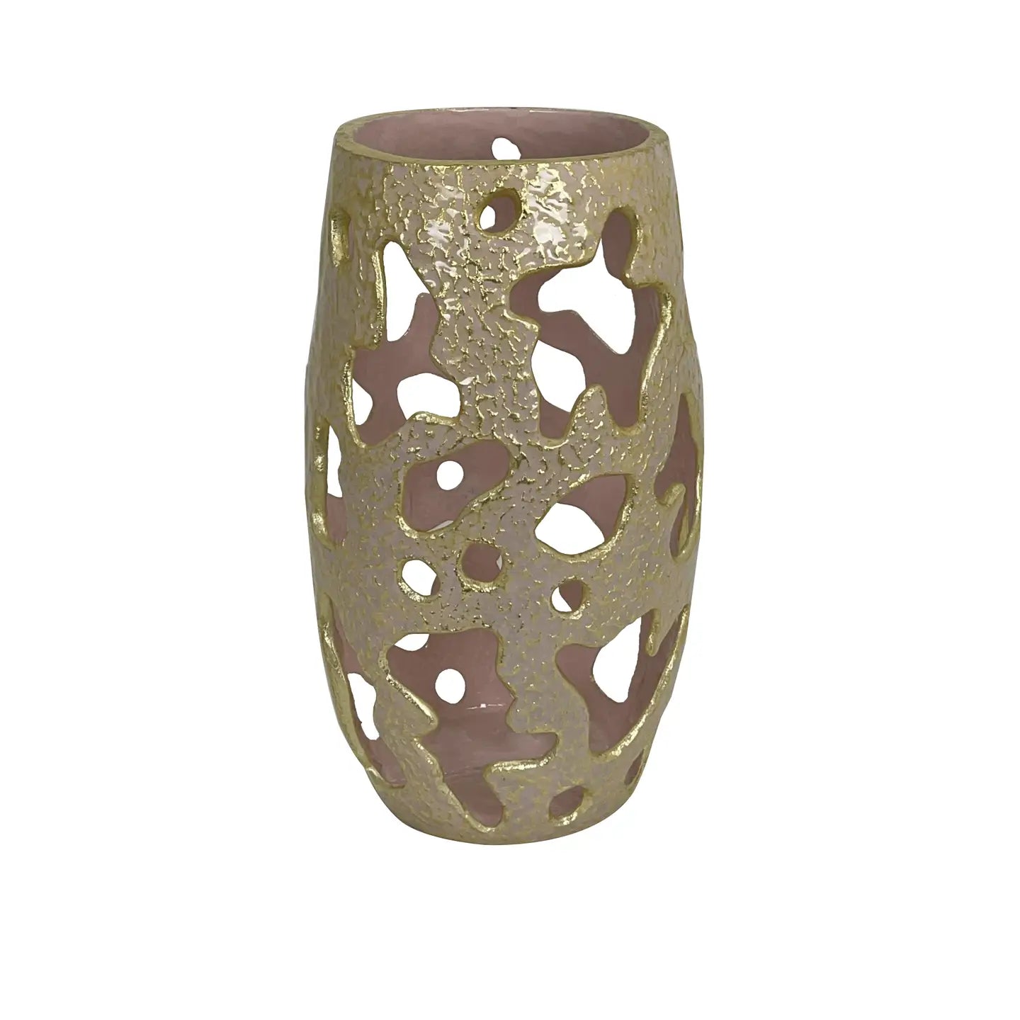 Textured Rose Gold Vase