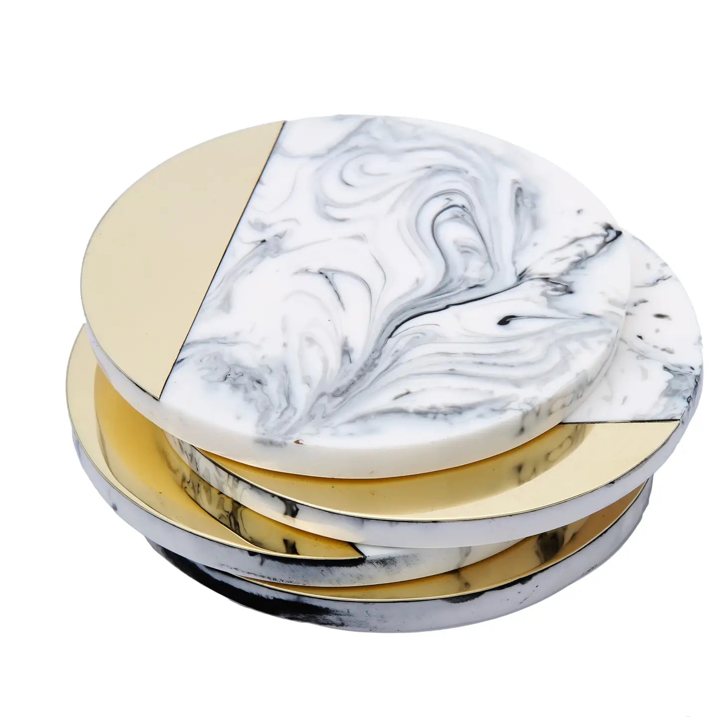 Set of 4 Marble Shaded Wine Coasters