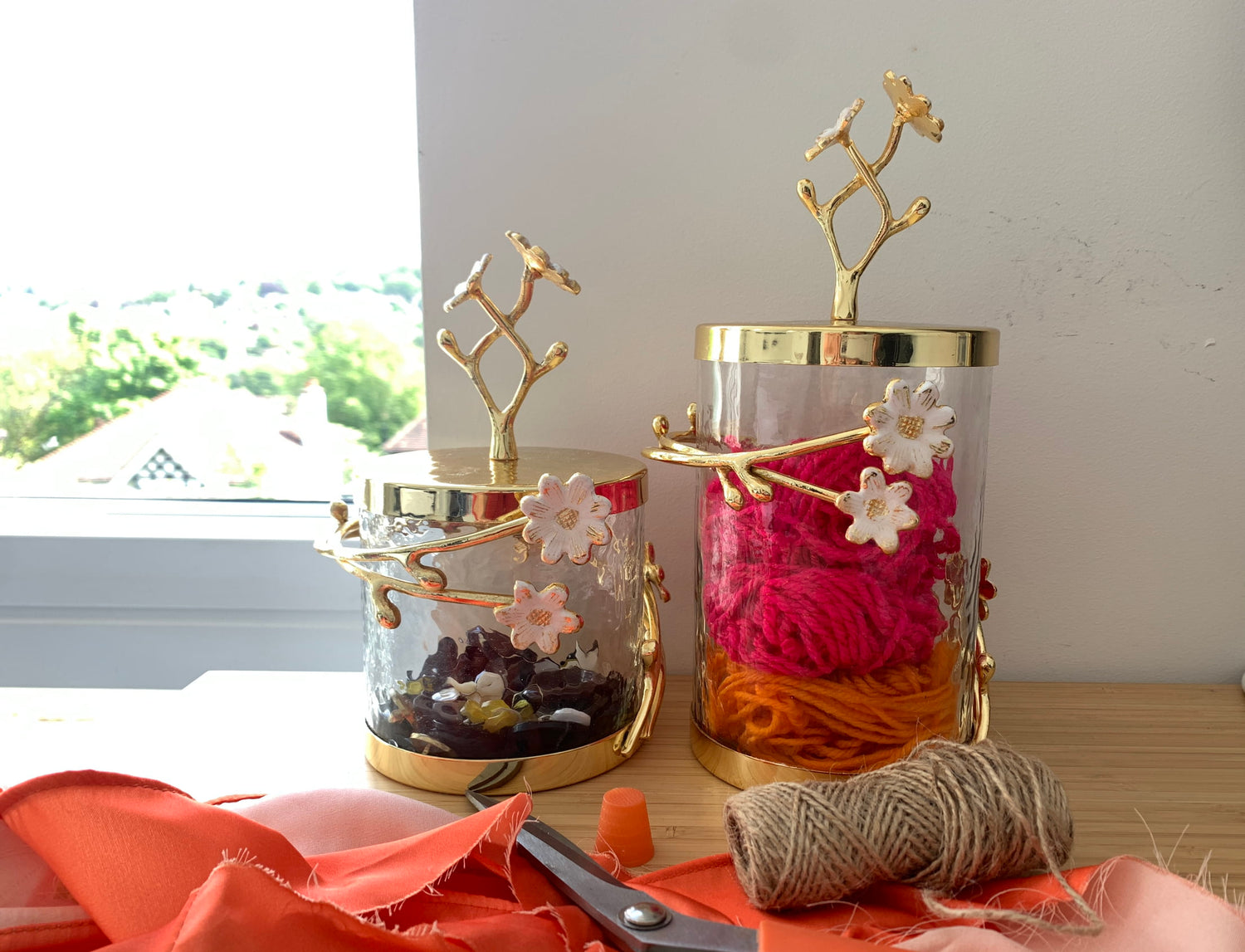 Glass jars use ideas for craft supplies