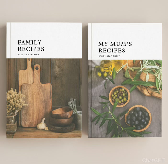 Stationary Blank Recipe Books Bundle - Choose 2