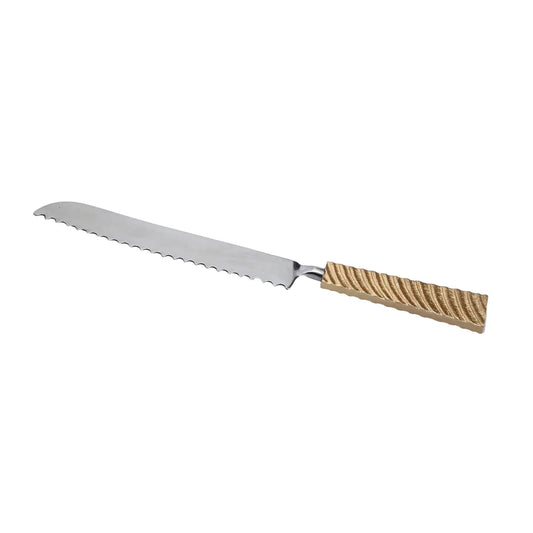 Cake Knife with Gold wavy Handle Cutlery High Class Touch - Home Decor