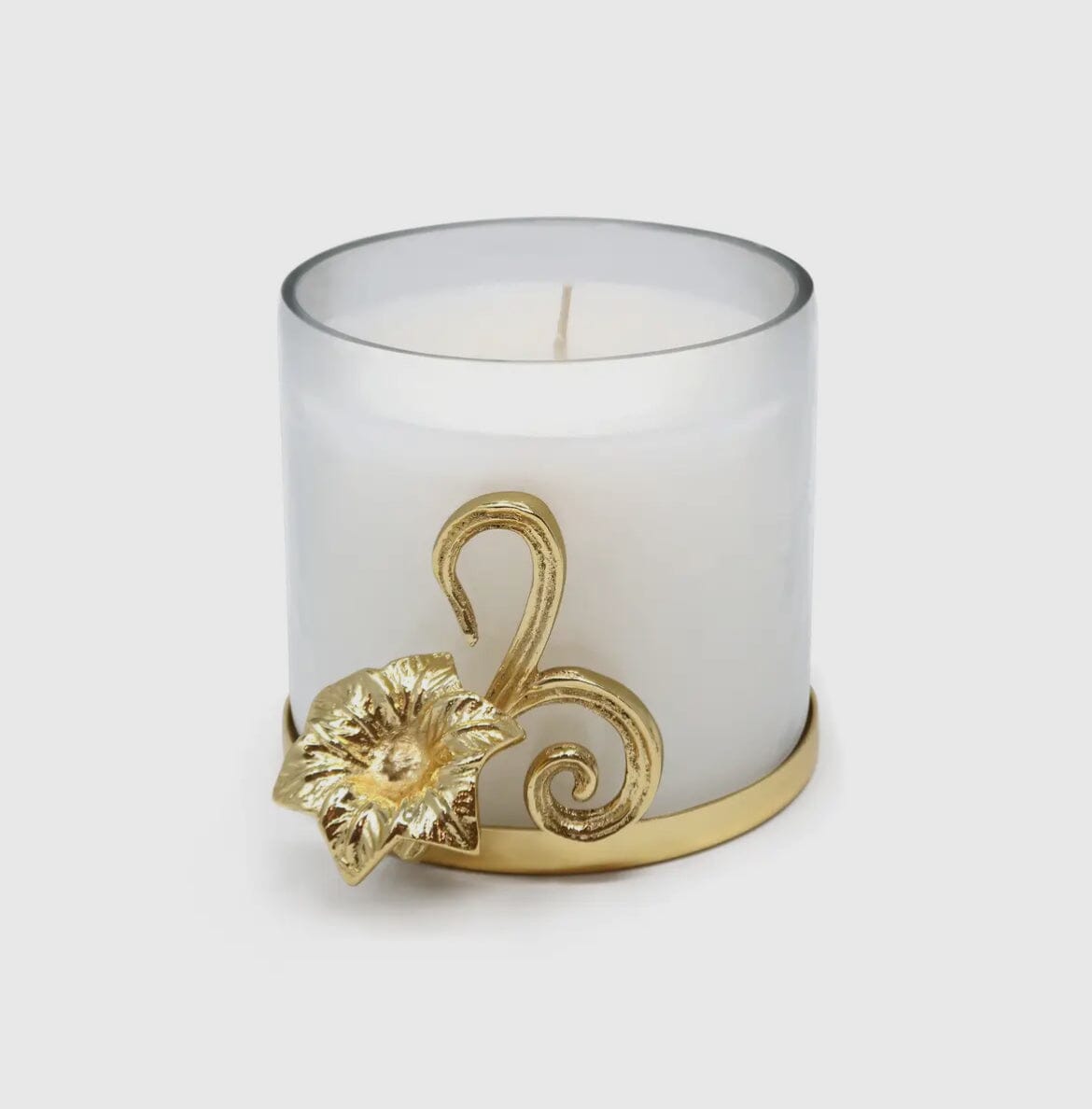 Candle Holder with Gold Flower or Lotus Design Candle Holders High Class Touch - Home Decor
