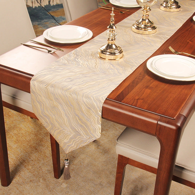 Elegant Jackard Table Runners Table Runner High Class Touch - Home Decor Beige