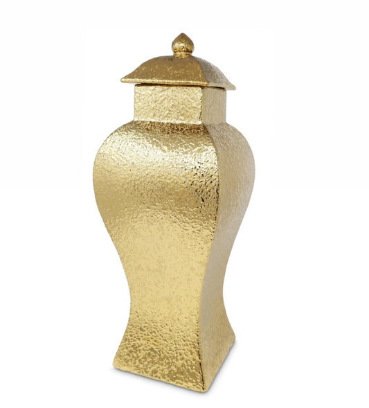 Hammered Gold Ginger Jar GingerJar High Class Touch - Home Decor