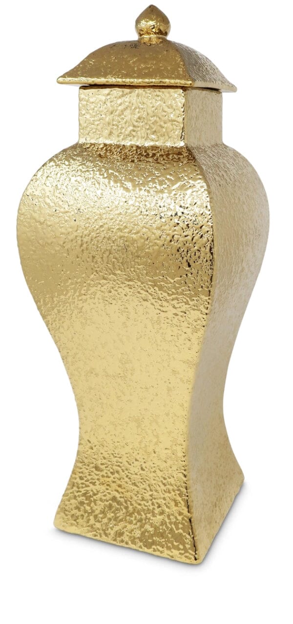 Hammered Gold Ginger Jar GingerJar High Class Touch - Home Decor