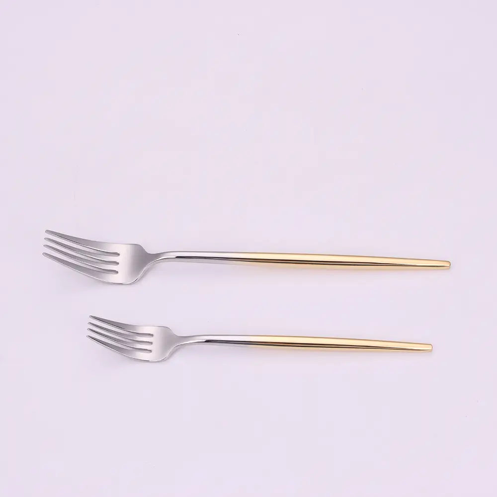 Morne 20 Pc Gold Silver Flatware Set, Service For 4 Cutlery High Class Touch - Home Decor