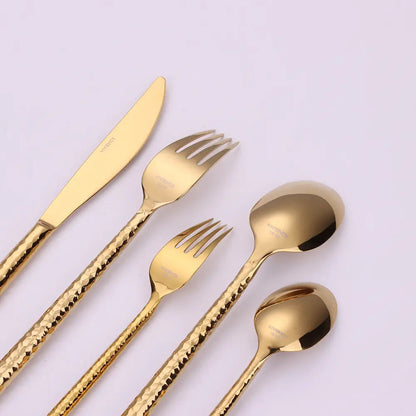 Pexo 20pc Gold Flatware Set, Service For 4 Cutlery High Class Touch - Home Decor 
