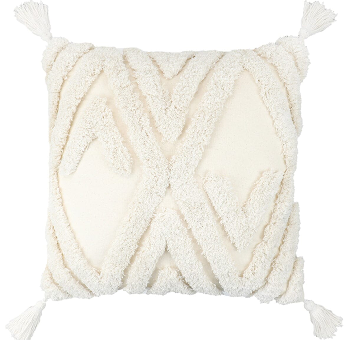 Pure Cotton Cushion Cover with Boho Tassel Design Cushions & Pillows High Class Touch - Home Decor