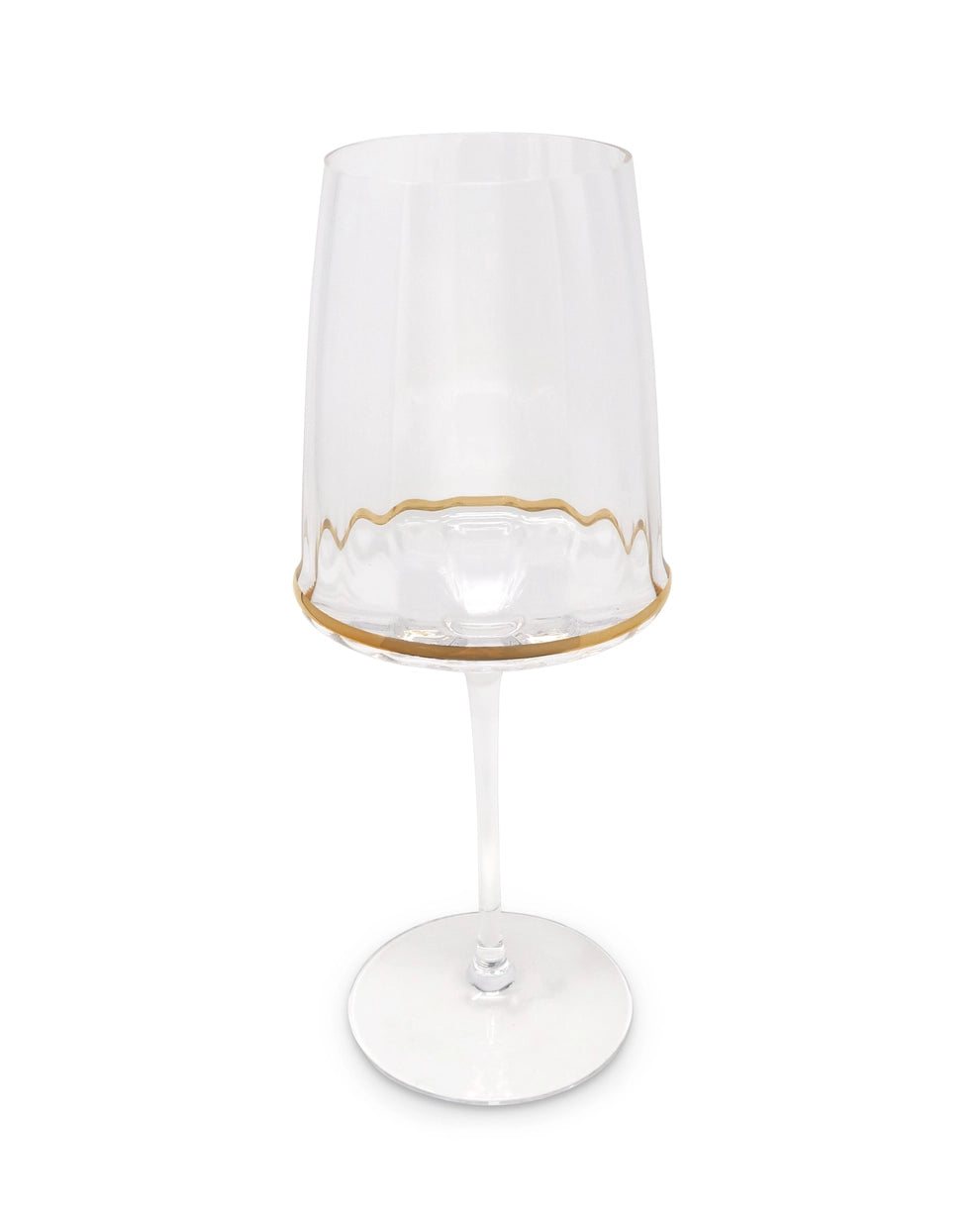 Set of 6 Glasses with Gold Rim On the Bottom Water glasses High Class Touch - Home Decor Wine glasses