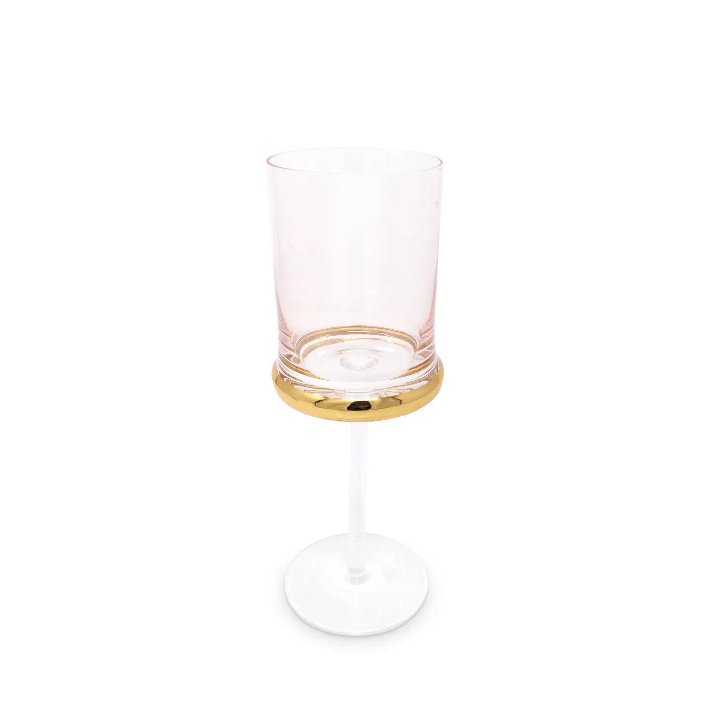 Set of 6 Square Glasses with Gold Ring Water glasses High Class Touch - Home Decor