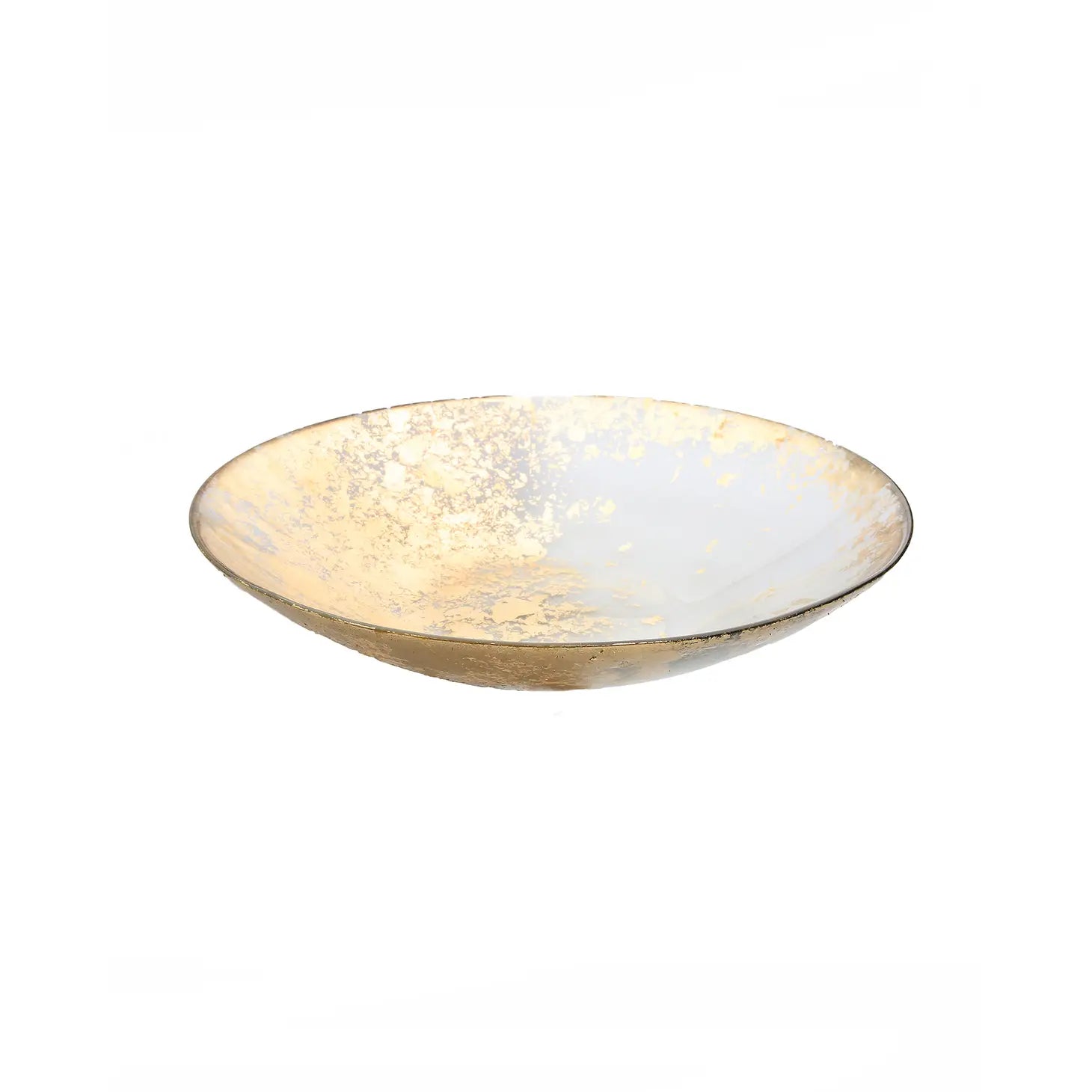 Smoked Glass Bowl with Scattered Gold Design Serving Bowls High Class Touch - Home Decor 