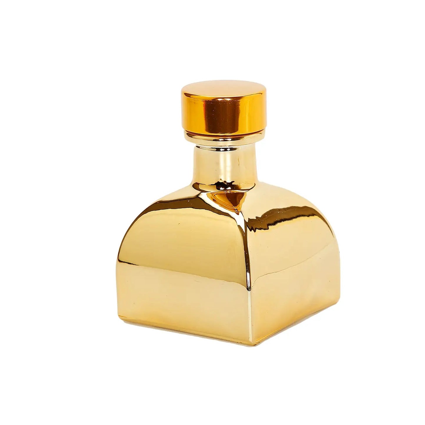 Square Gold Reed Diffuser - "Iris & Rose" Diffuser High Class Touch - Home Decor