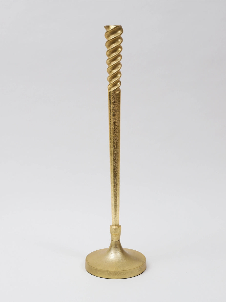 Tall with Spiral Gold Design Candlesticks Candle Holders High Class Touch - Home Decor