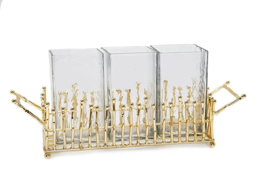 Cutlery Holder with Gold Symmetrical Design Cutlery holder High Class Touch - Home Decor 