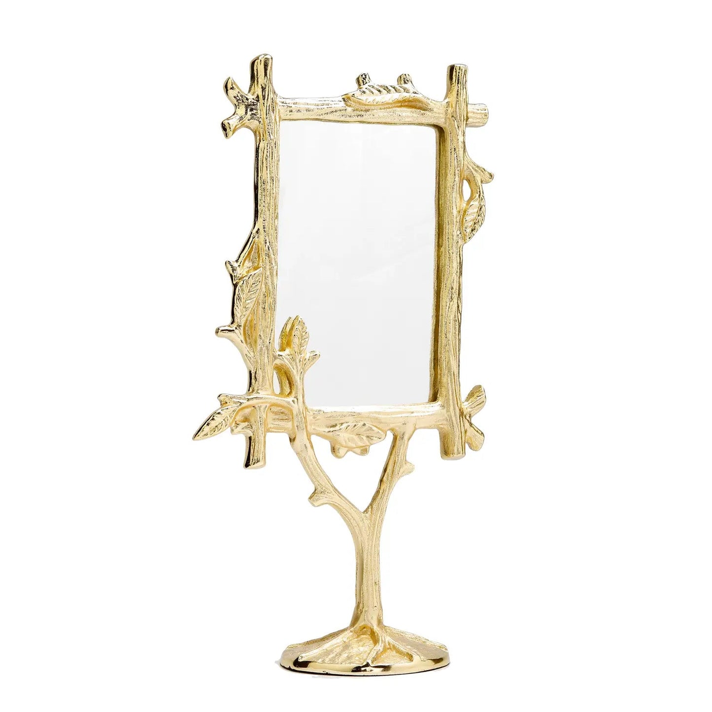 Gold Branch Design Table Mirror Face Mirror High Class Touch - Home Decor