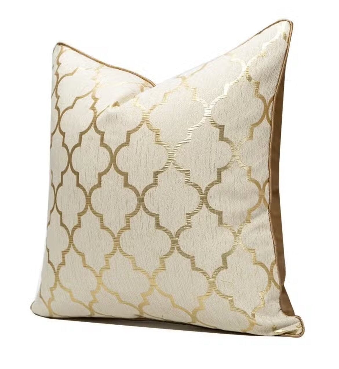 Gold Cushion Cover with Abstract Design Cushions & Pillows High Class Touch - Home Decor 