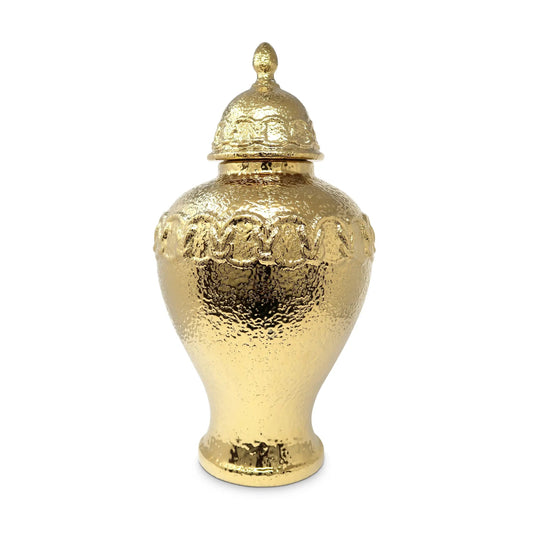 Gold Ginger Jar with Gold Chain Detail GingerJar High Class Touch - Home Decor 