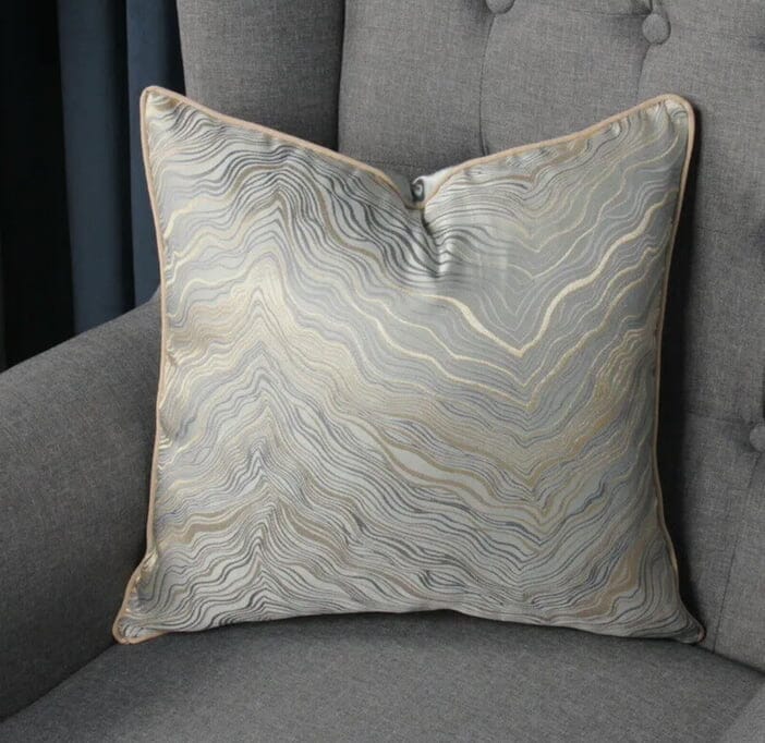 Gold Jackard Silk Cushion Cover Cushions & Pillows High Class Touch - Home Decor