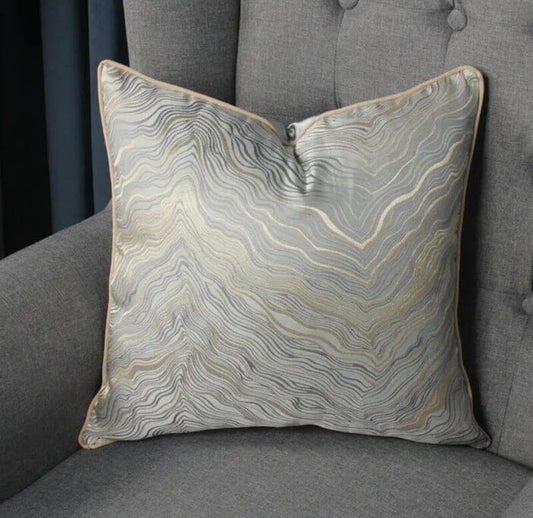 Gold Jackard Silk Cushion Cover Cushions & Pillows High Class Touch - Home Decor