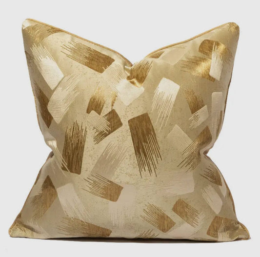 Golden Brush Accent Pillow Cover Cushions & Pillows High Class Touch - Home Decor