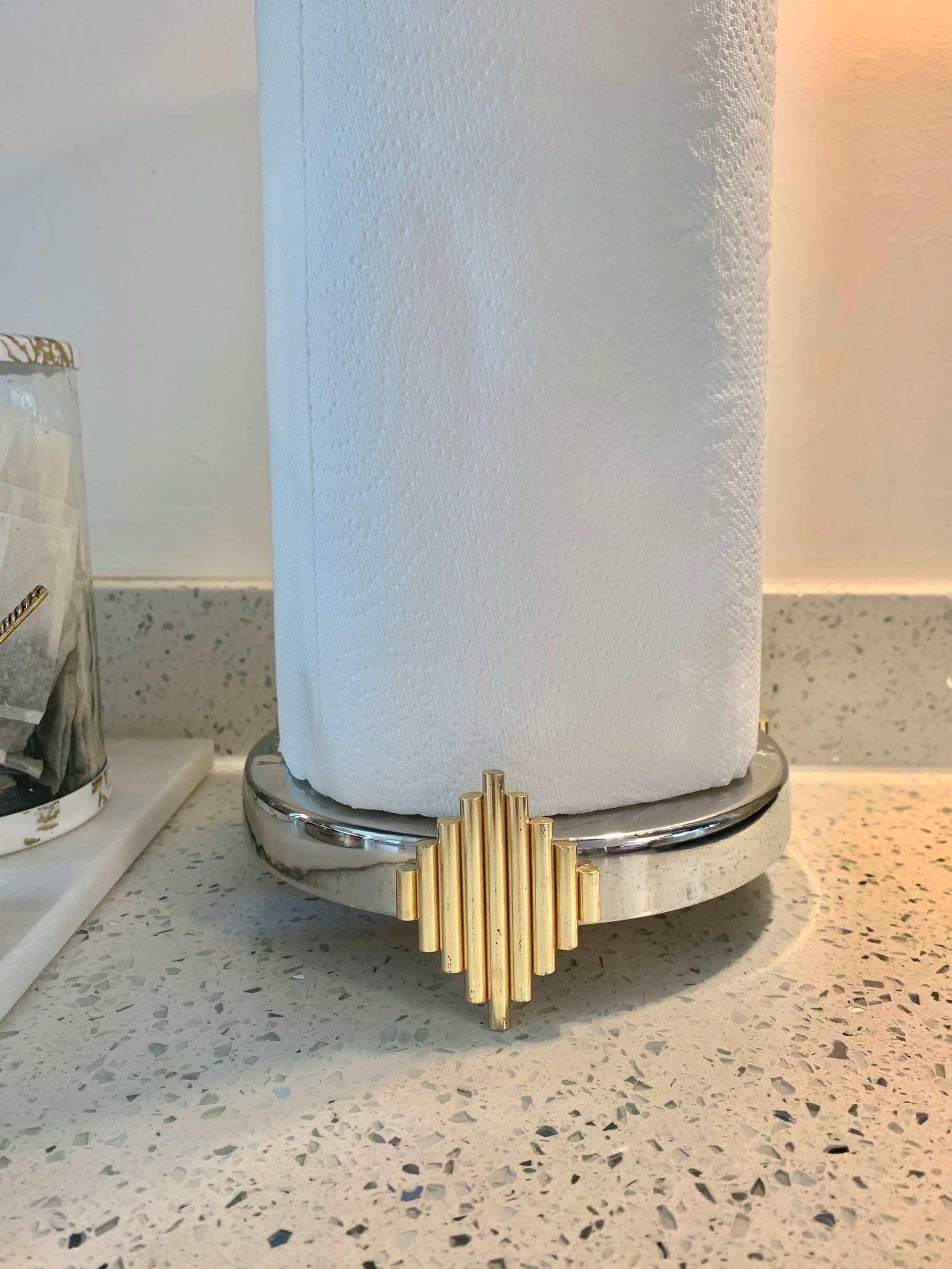 Kitchen Towel Dispenser with Gold Symmetrical Design Kitchen roll holder High Class Touch - Home Decor 