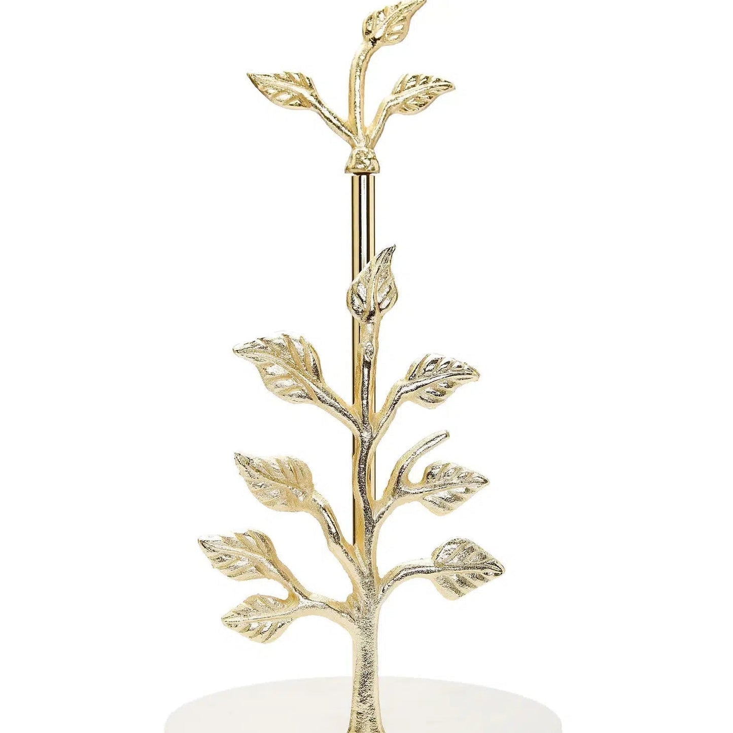 Paper Towel Holder Gold Tree Design with Marble Base Kitchen roll holder High Class Touch - Home Decor