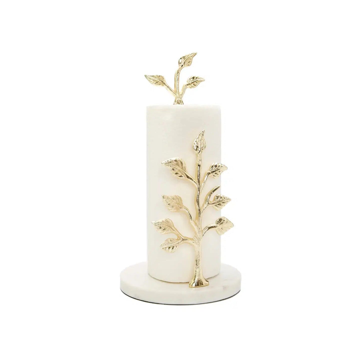 Paper Towel Holder Gold Tree Design with Marble Base Kitchen roll holder High Class Touch - Home Decor