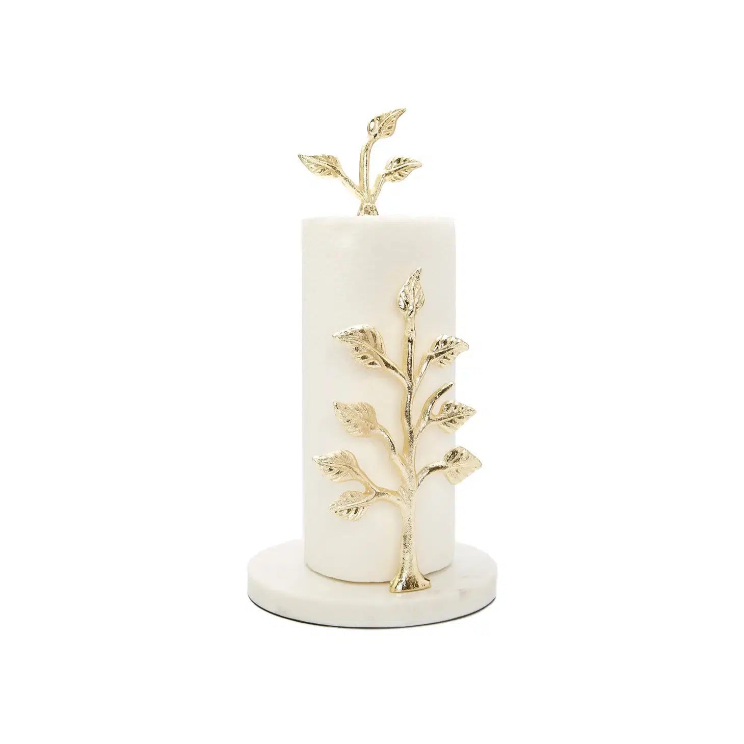 Paper Towel Holder Gold Tree Design with Marble Base Kitchen roll holder High Class Touch - Home Decor