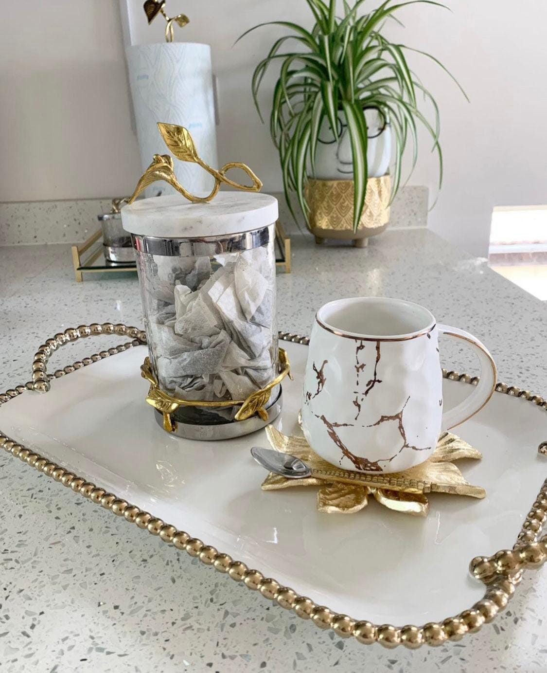 Porcelain White Tray Decorative Trays High Class Touch - Home Decor