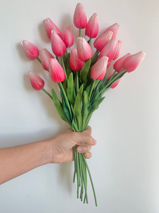Real Look Tulip Bouquet Artificial Flora High Class Touch - Home Decor 