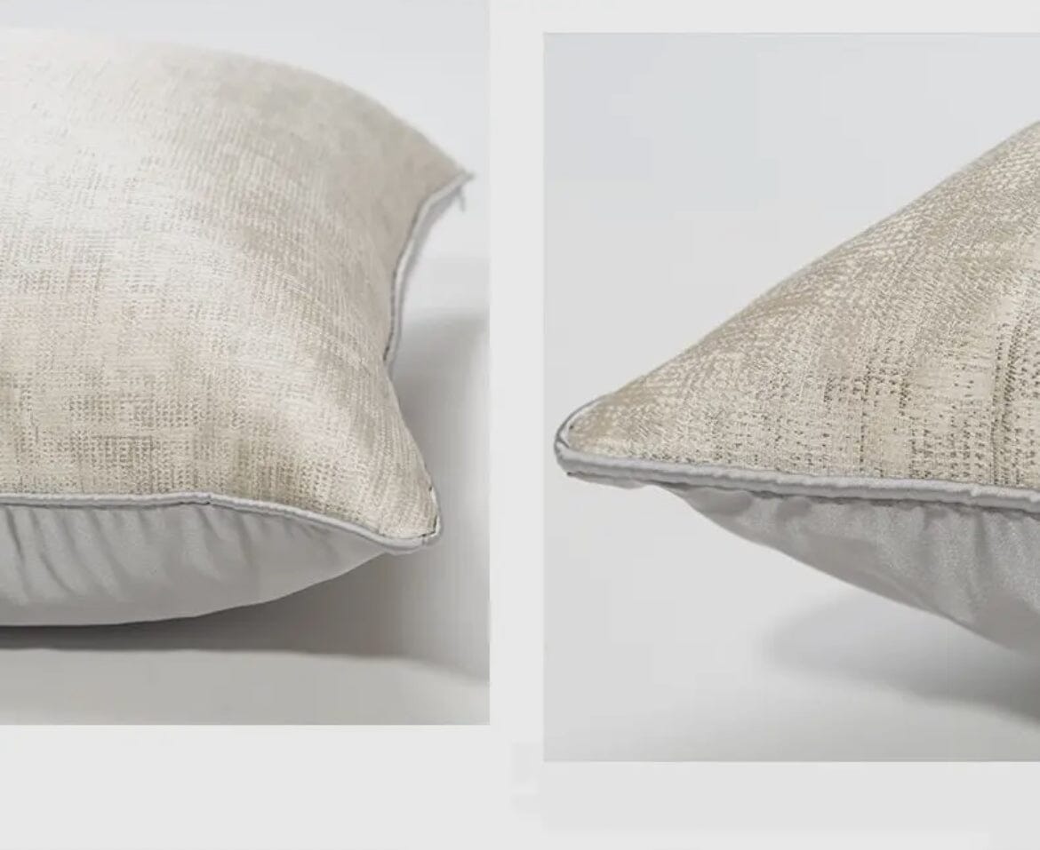 Regal Silver Embellished Throw Pillows Cover Cushions & Pillows High Class Touch - Home Decor