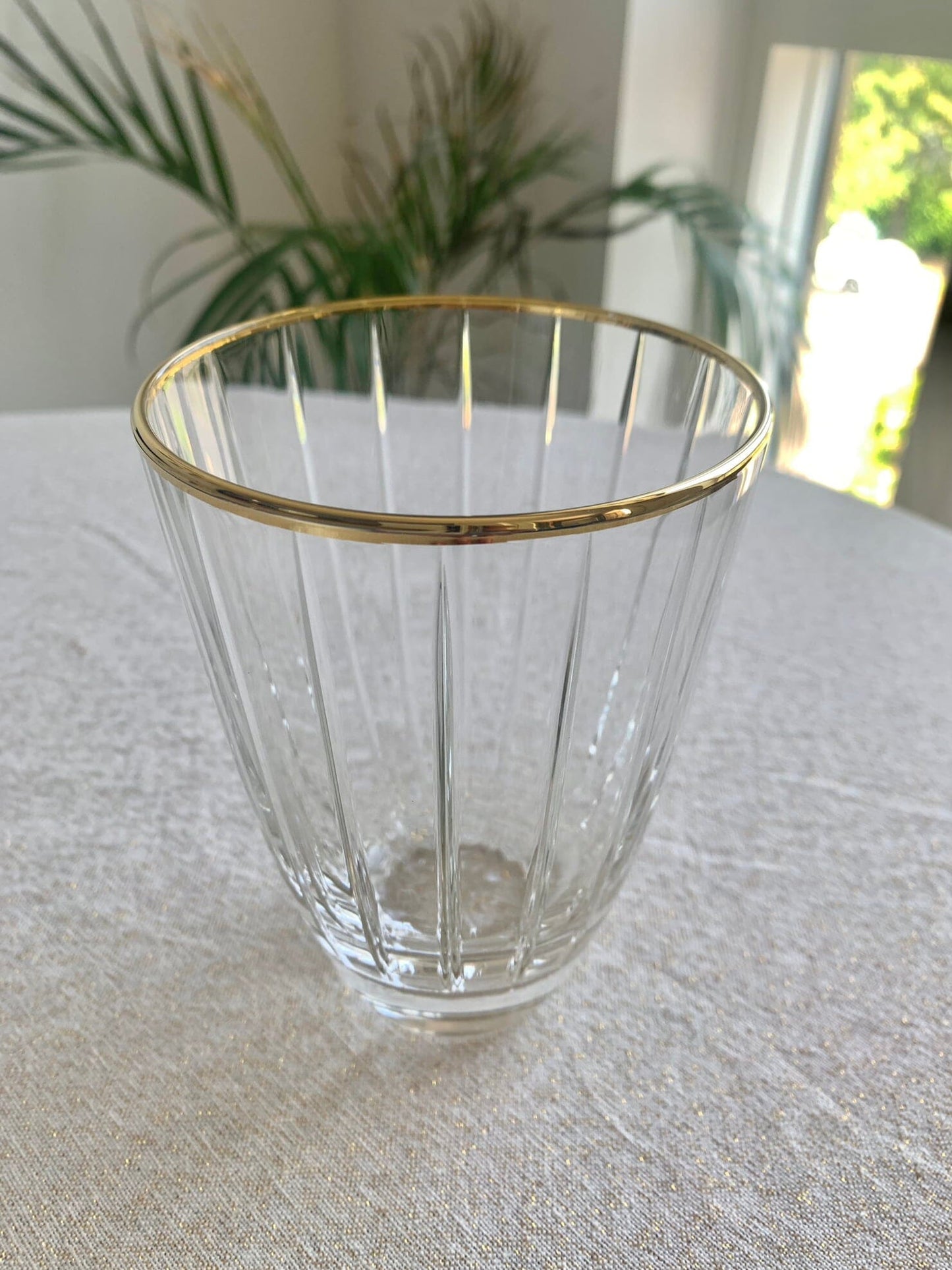 Set of 6 Tumblers with Gold Trim Tumblers High Class Touch - Home Decor