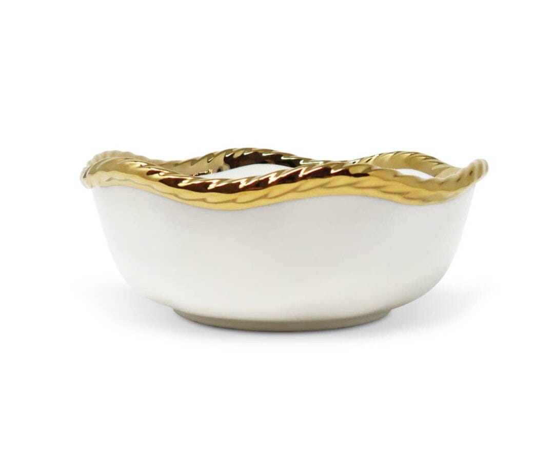 White and Gold Dinner Set New Bone China Dinnerware Sets High Class Touch - Home Decor