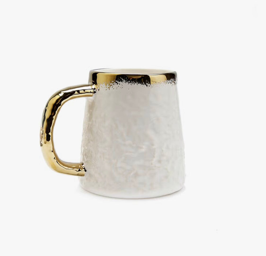 White Dinner Set Gold Scalloped Edge Design Dinnerware Sets High Class Touch - Home Decor