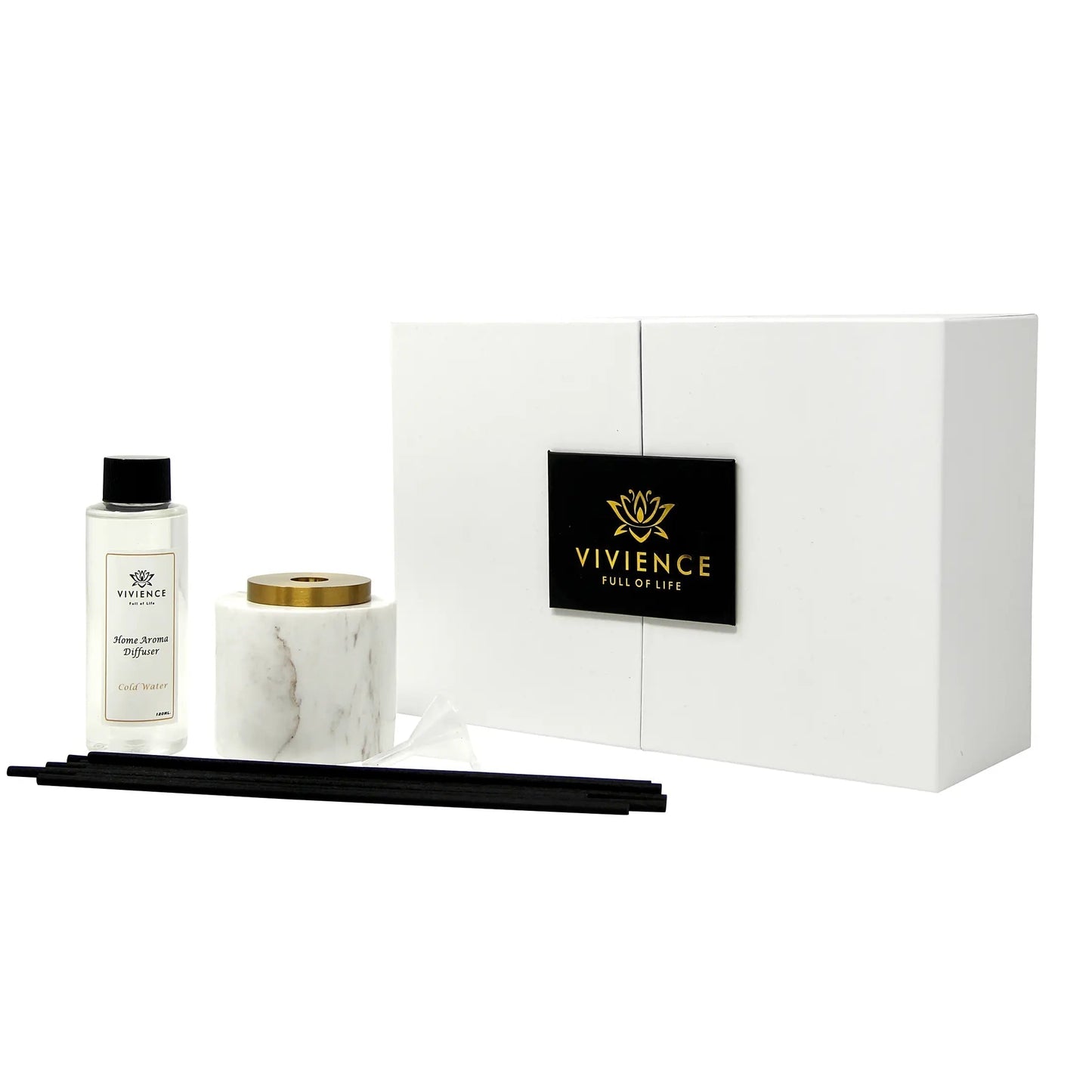 White Marble Reed Diffuser Diffuser High Class Touch - Home Decor