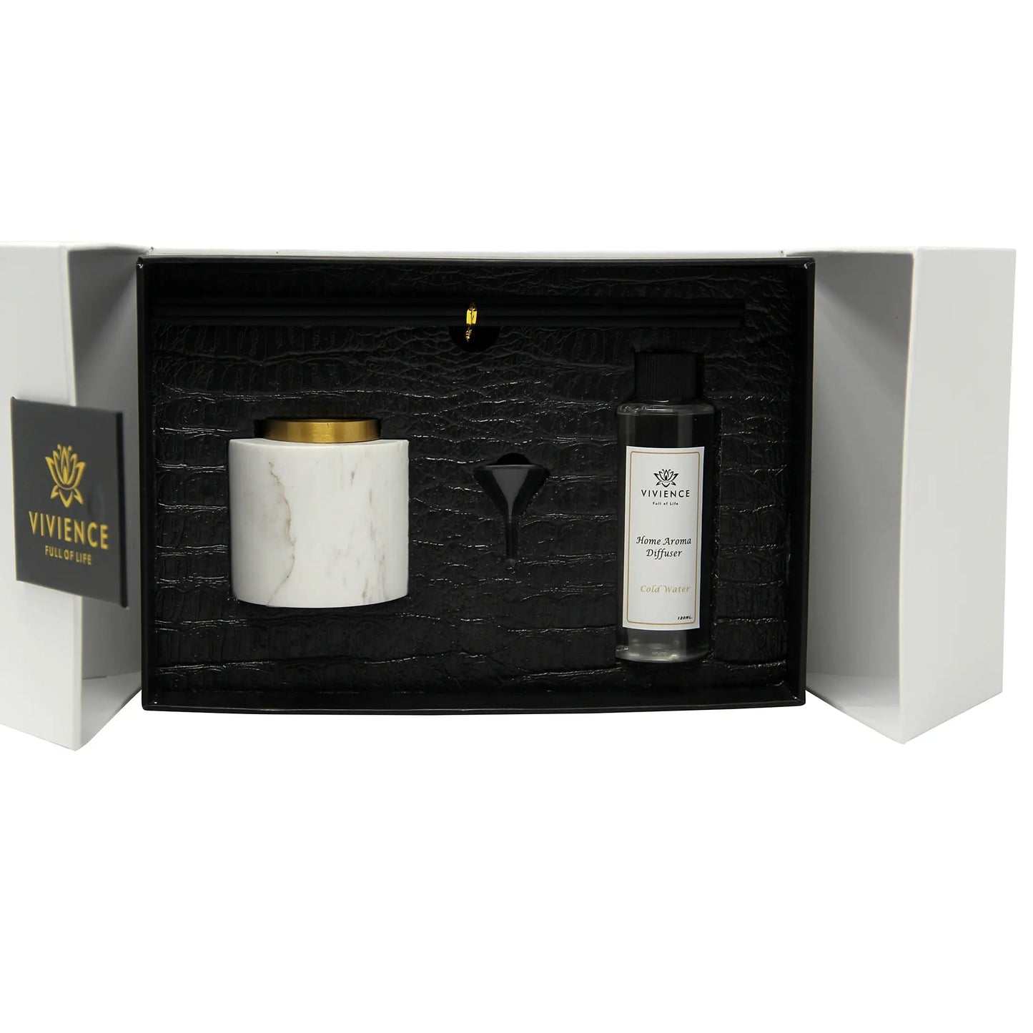 White Marble Reed Diffuser Diffuser High Class Touch - Home Decor