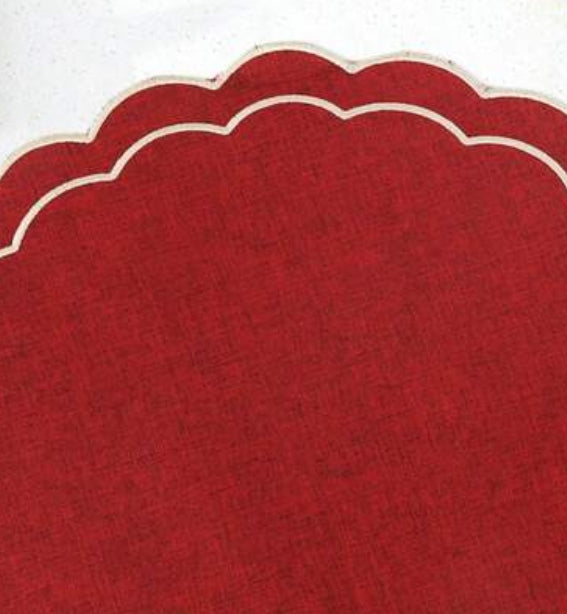 Scalloped Round Table Placemats Set of 4