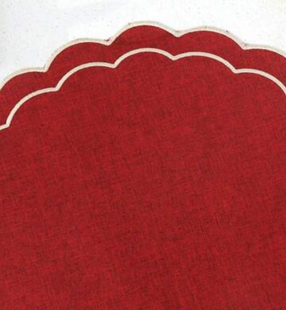 Scalloped Round Table Placemats Set of 4