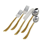 20 Pc Flatware Set with Swiveled Handles - Service For 4 Cutlery High Class Touch - Home Decor 