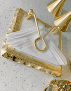 Gold ruffle napkin holder | Elegant table decor High Class Touch UK