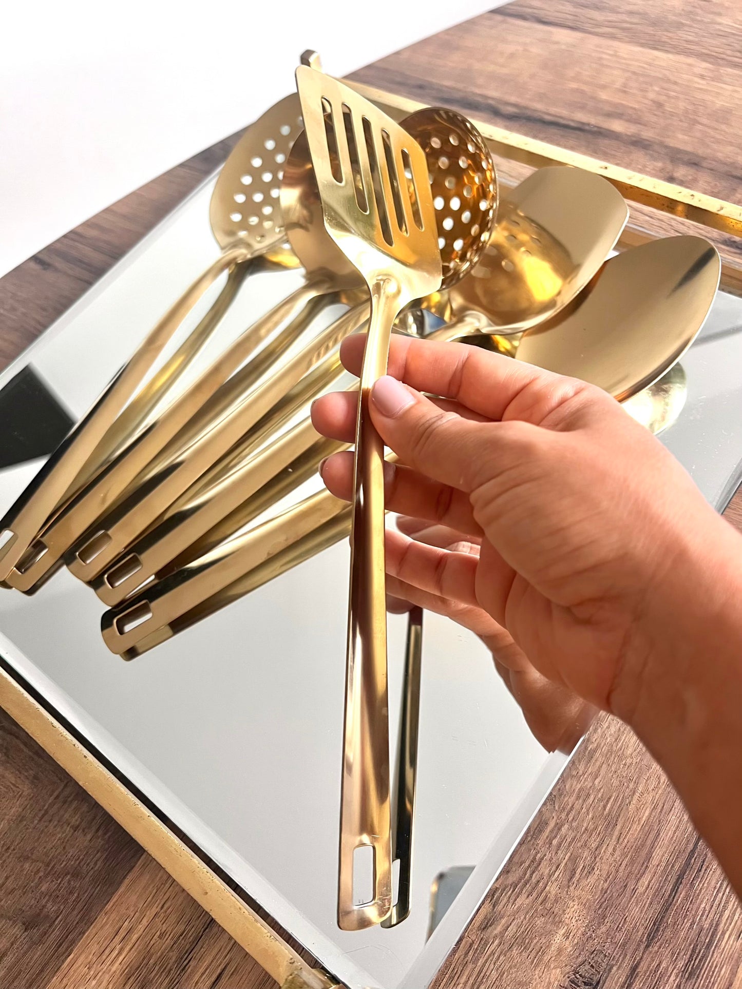 Gold Serving Utensils Spoon Set