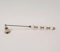 Gold Candle Snuffer White and Gold Beaded Stem