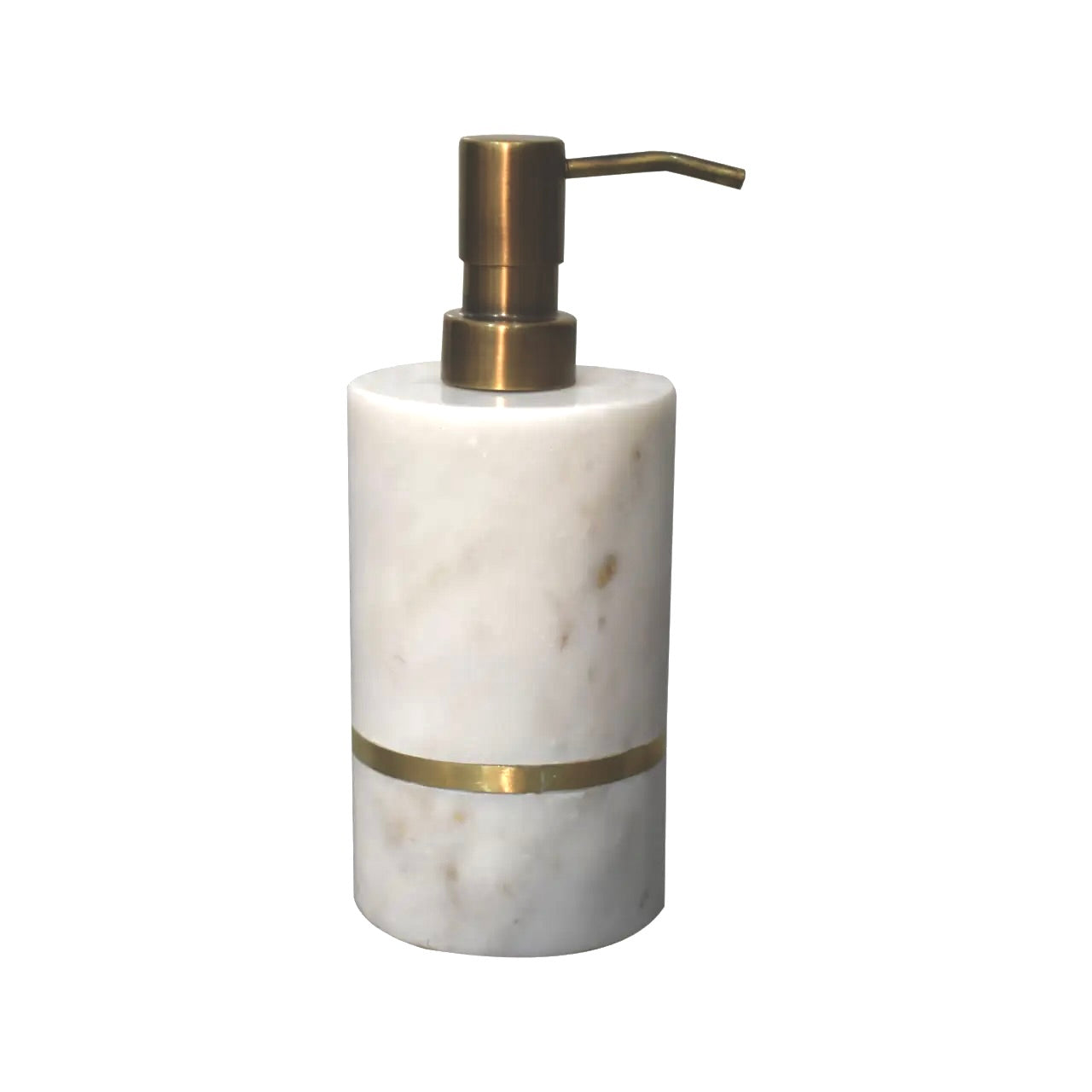 Solid Marble with Brass Inlay 5-piece Bathroom Set