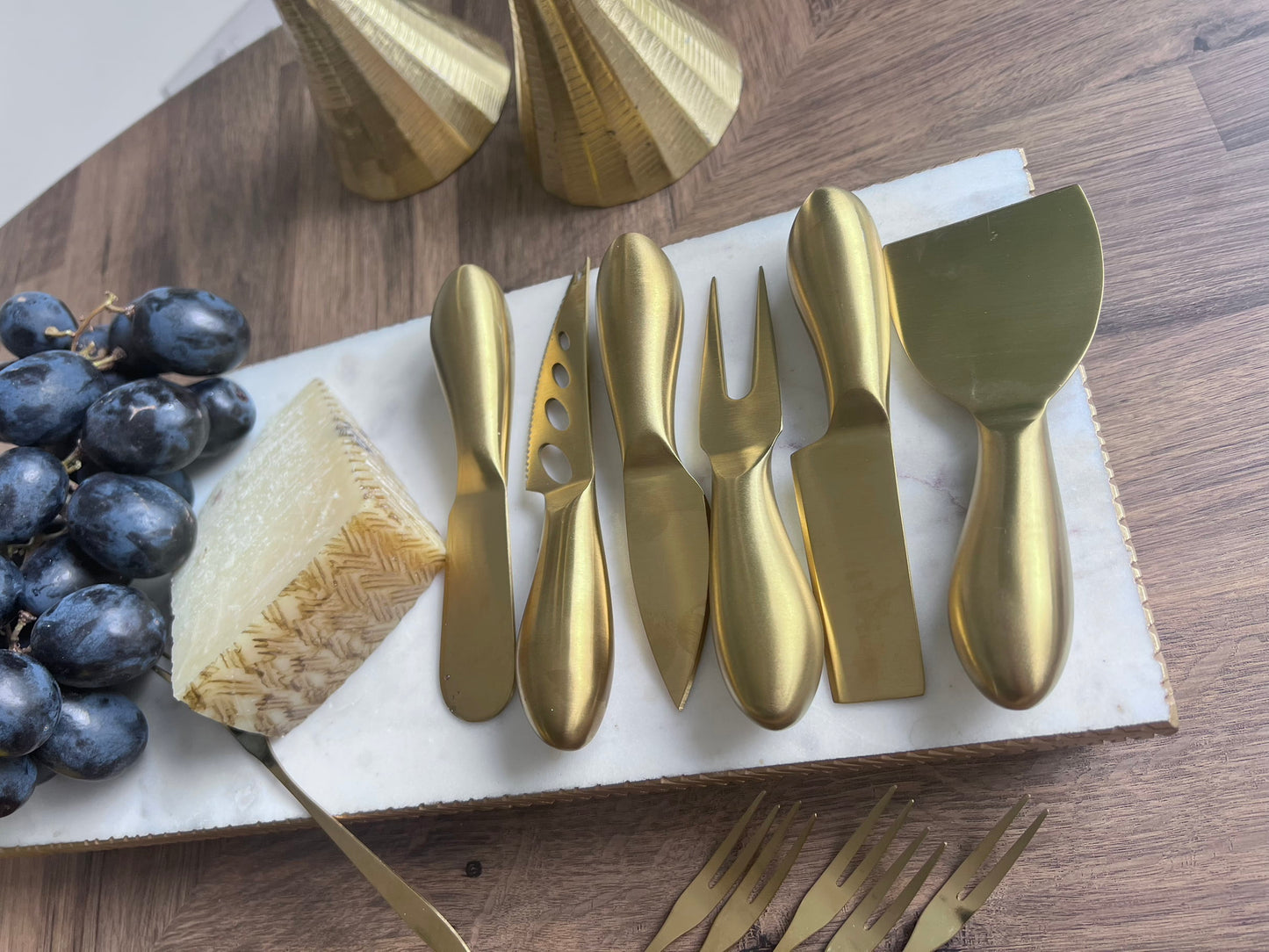 6pcs Gold Cheese Knife Set