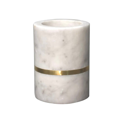 Solid Marble with Brass Inlay 5-piece Bathroom Set